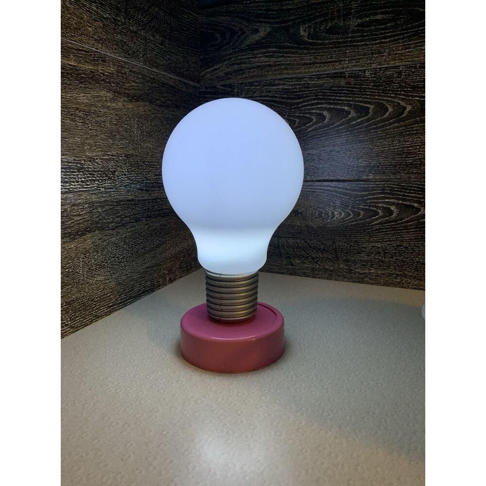 VTG Large Molded Hard Plastic Light Bulb‎ Lamp Pop Art Blow Mold Big Idea